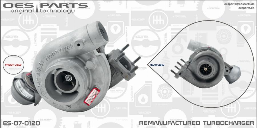 OES PARTS ES-07-0120 - Турбина, принудително пълнене с въздух vvparts.bg