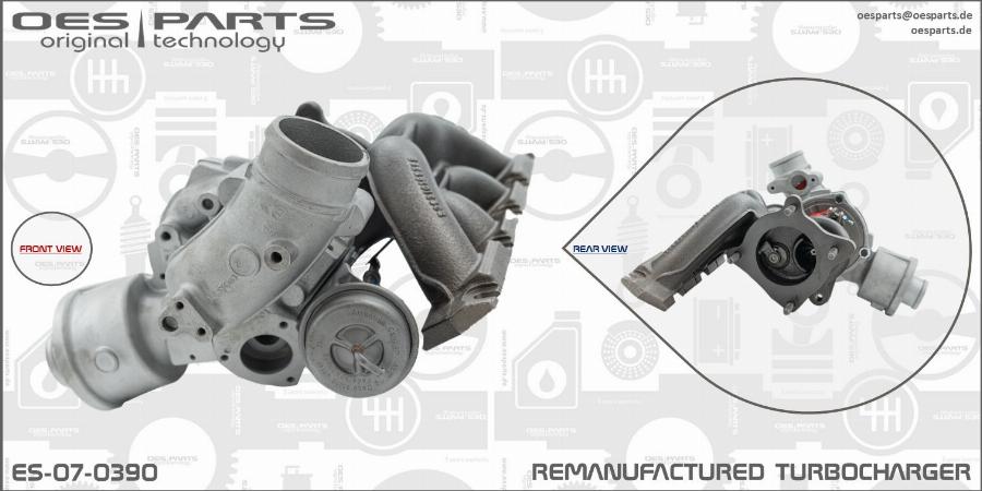 OES PARTS ES-07-0390 - Турбина, принудително пълнене с въздух vvparts.bg