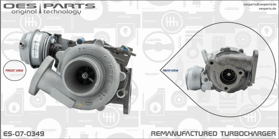 OES PARTS ES-07-0349 - Турбина, принудително пълнене с въздух vvparts.bg