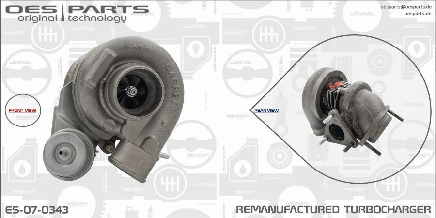 OES PARTS ES-07-0343 - Турбина, принудително пълнене с въздух vvparts.bg