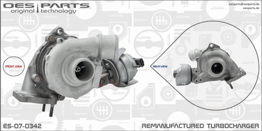 OES PARTS ES-07-0342 - Турбина, принудително пълнене с въздух vvparts.bg