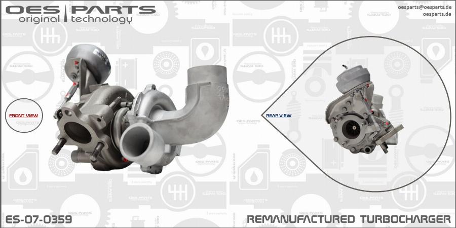 OES PARTS ES-07-0359 - Турбина, принудително пълнене с въздух vvparts.bg