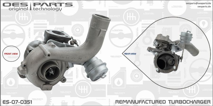 OES PARTS ES-07-0351 - Турбина, принудително пълнене с въздух vvparts.bg