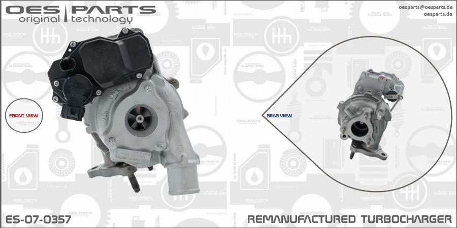 OES PARTS ES-07-0357 - Турбина, принудително пълнене с въздух vvparts.bg