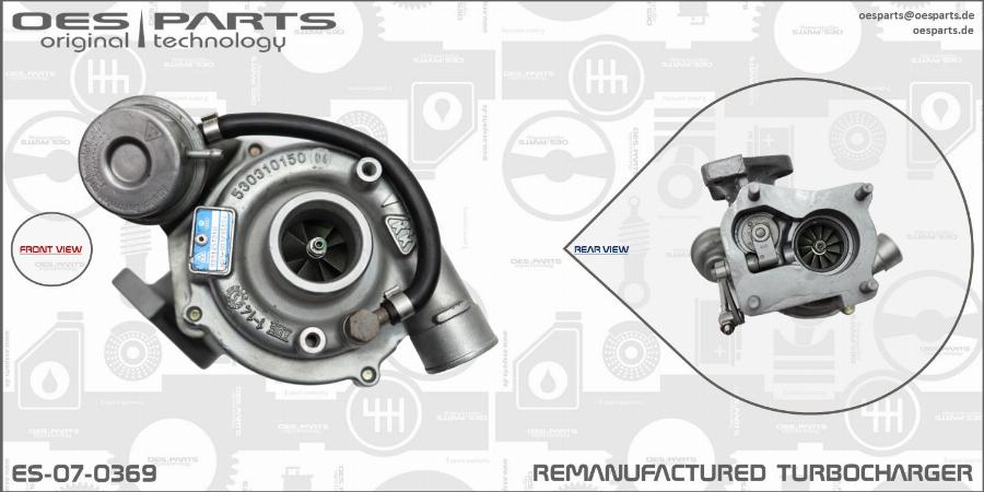 OES PARTS ES-07-0369 - Турбина, принудително пълнене с въздух vvparts.bg