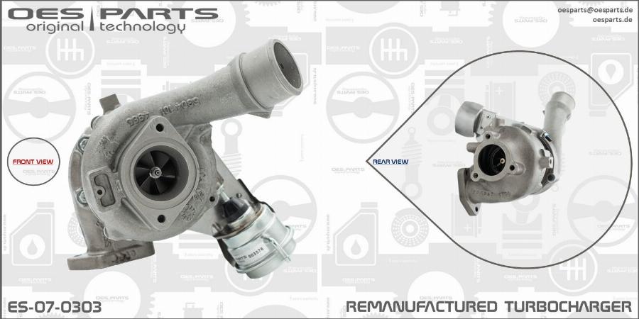 OES PARTS ES-07-0303 - Турбина, принудително пълнене с въздух vvparts.bg