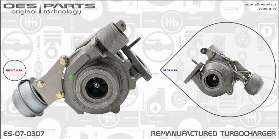 OES PARTS ES-07-0307 - Турбина, принудително пълнене с въздух vvparts.bg