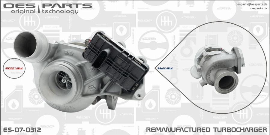 OES PARTS ES-07-0312 - Турбина, принудително пълнене с въздух vvparts.bg