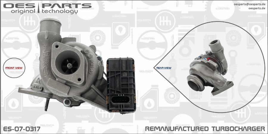 OES PARTS ES-07-0317 - Турбина, принудително пълнене с въздух vvparts.bg