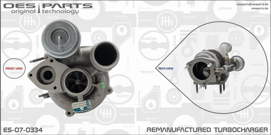 OES PARTS ES-07-0334 - Турбина, принудително пълнене с въздух vvparts.bg