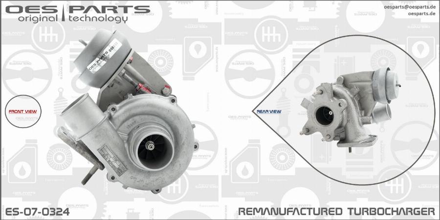 OES PARTS ES-07-0324 - Турбина, принудително пълнене с въздух vvparts.bg