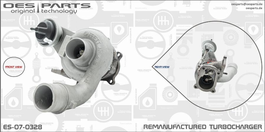 OES PARTS ES-07-0328 - Турбина, принудително пълнене с въздух vvparts.bg