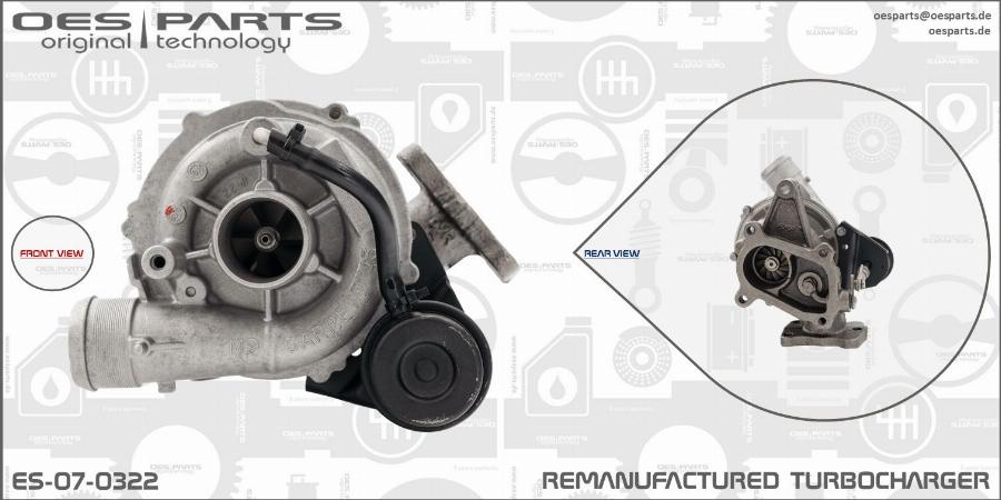 OES PARTS ES-07-0322 - Турбина, принудително пълнене с въздух vvparts.bg