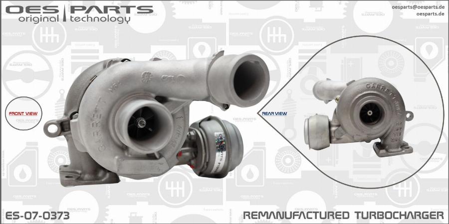 OES PARTS ES-07-0373 - Турбина, принудително пълнене с въздух vvparts.bg