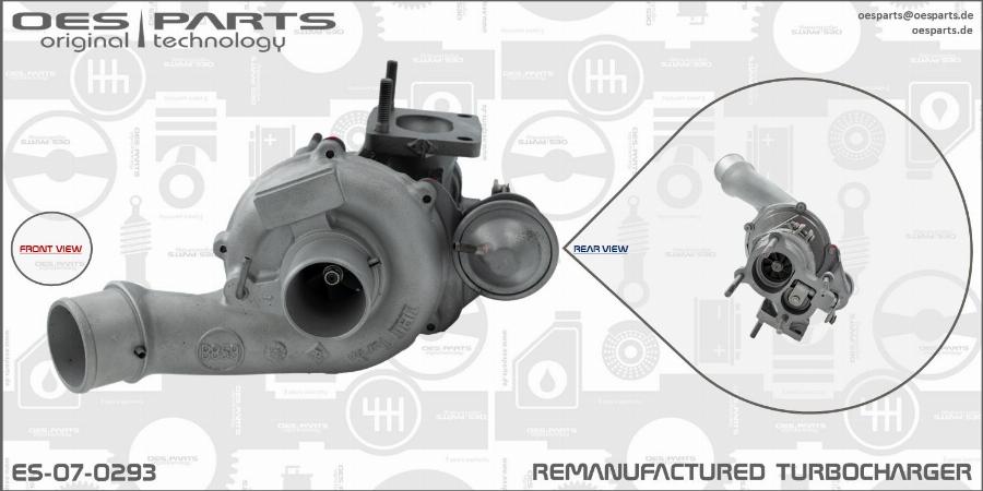 OES PARTS ES-07-0293 - Турбина, принудително пълнене с въздух vvparts.bg