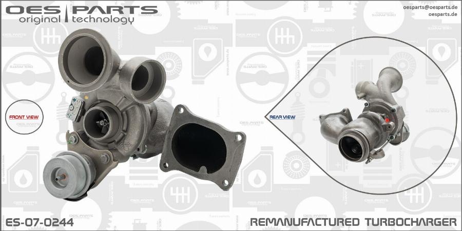 OES PARTS ES-07-0244 - Турбина, принудително пълнене с въздух vvparts.bg