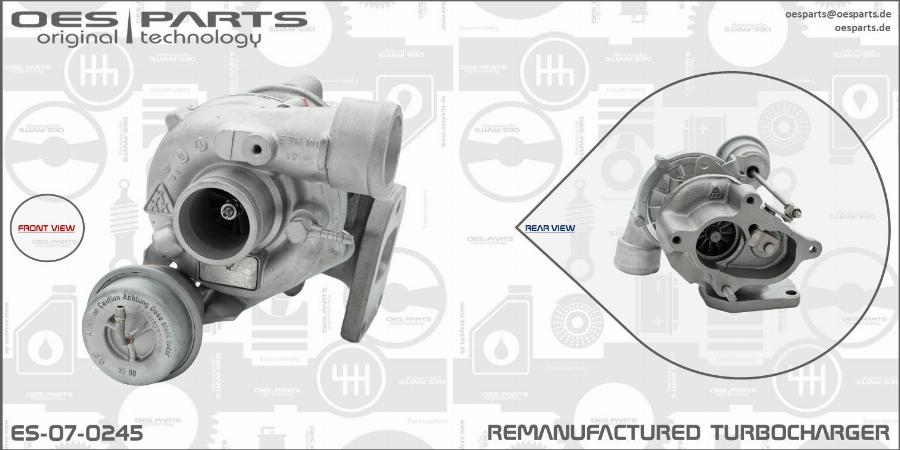 OES PARTS ES-07-0245 - Турбина, принудително пълнене с въздух vvparts.bg