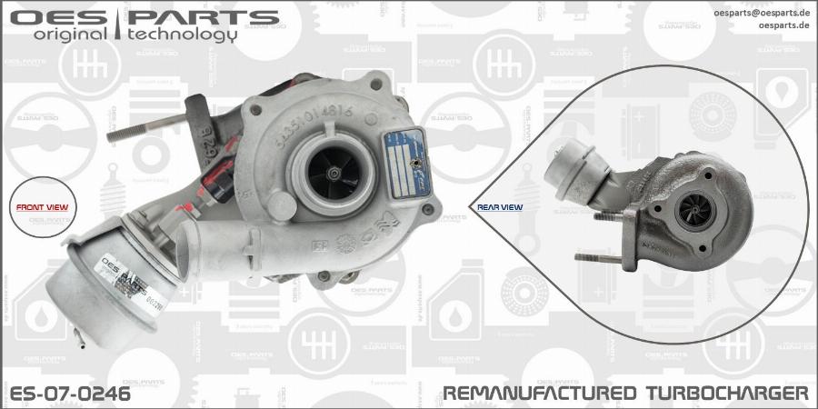 OES PARTS ES-07-0246 - Турбина, принудително пълнене с въздух vvparts.bg