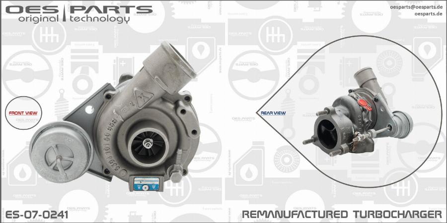 OES PARTS ES-07-0241 - Турбина, принудително пълнене с въздух vvparts.bg