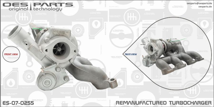 OES PARTS ES-07-0255 - Турбина, принудително пълнене с въздух vvparts.bg