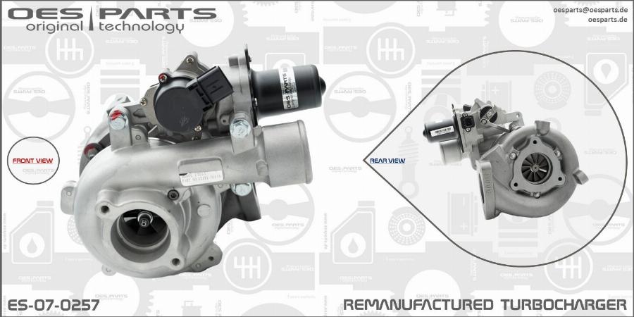 OES PARTS ES-07-0257 - Турбина, принудително пълнене с въздух vvparts.bg