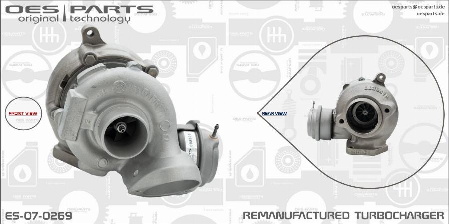 OES PARTS ES-07-0269 - Турбина, принудително пълнене с въздух vvparts.bg