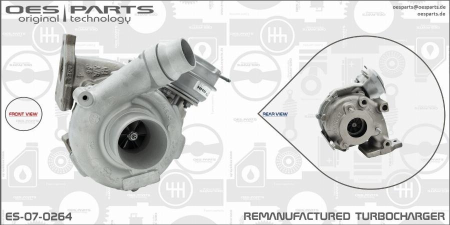 OES PARTS ES-07-0264 - Турбина, принудително пълнене с въздух vvparts.bg