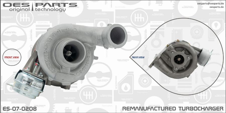 OES PARTS ES-07-0208 - Турбина, принудително пълнене с въздух vvparts.bg