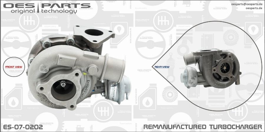 OES PARTS ES-07-0202 - Турбина, принудително пълнене с въздух vvparts.bg