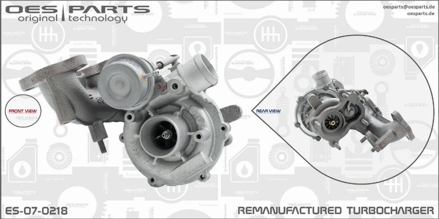 OES PARTS ES-07-0218 - Турбина, принудително пълнене с въздух vvparts.bg