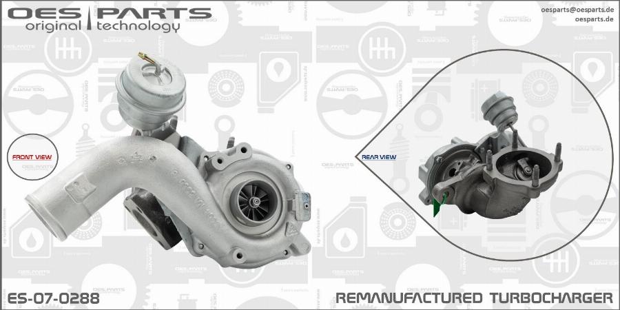 OES PARTS ES-07-0288 - Турбина, принудително пълнене с въздух vvparts.bg