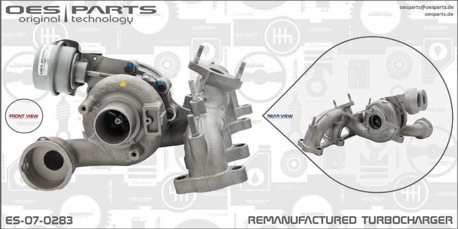 OES PARTS ES-07-0283 - Турбина, принудително пълнене с въздух vvparts.bg