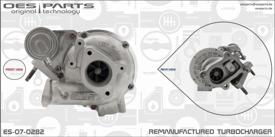 OES PARTS ES-07-0282 - Турбина, принудително пълнене с въздух vvparts.bg