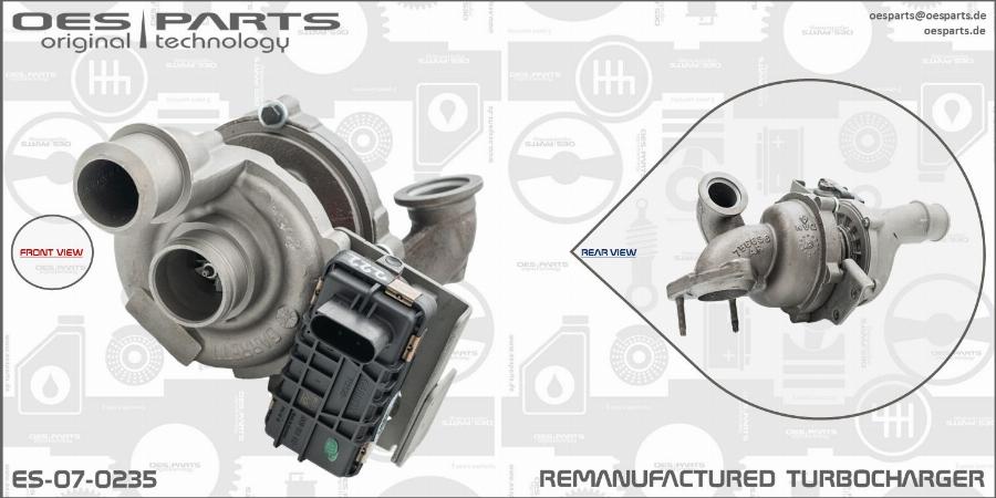 OES PARTS ES-07-0235 - Турбина, принудително пълнене с въздух vvparts.bg