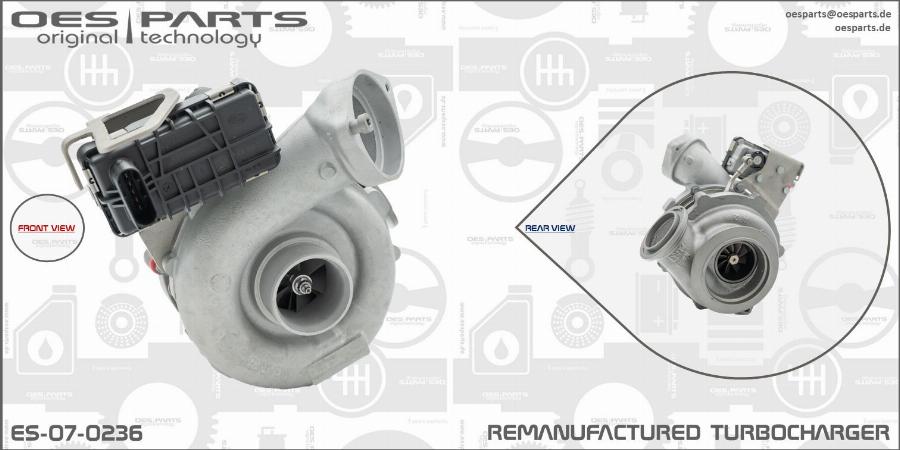 OES PARTS ES-07-0236 - Турбина, принудително пълнене с въздух vvparts.bg