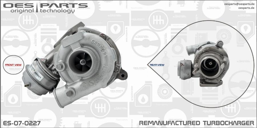 OES PARTS ES-07-0227 - Турбина, принудително пълнене с въздух vvparts.bg