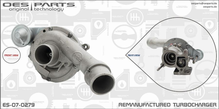 OES PARTS ES-07-0279 - Турбина, принудително пълнене с въздух vvparts.bg