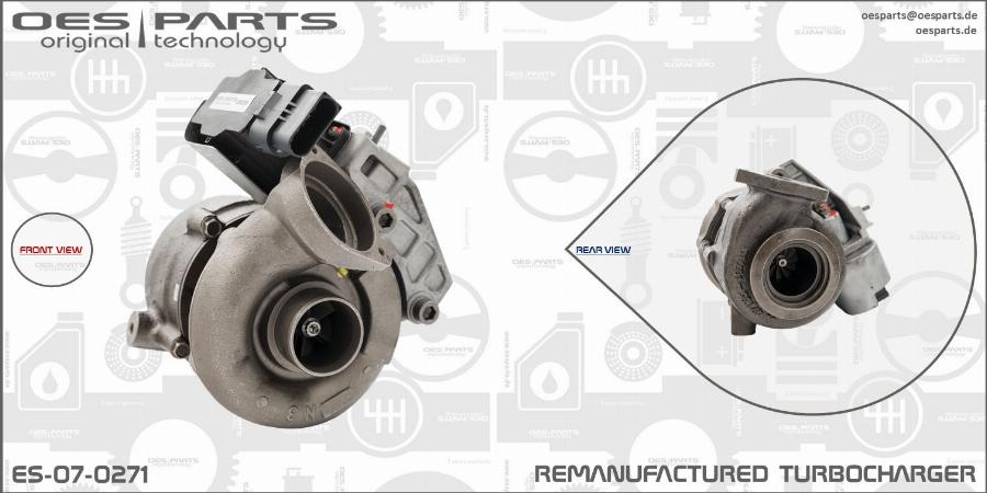 OES PARTS ES-07-0271 - Турбина, принудително пълнене с въздух vvparts.bg