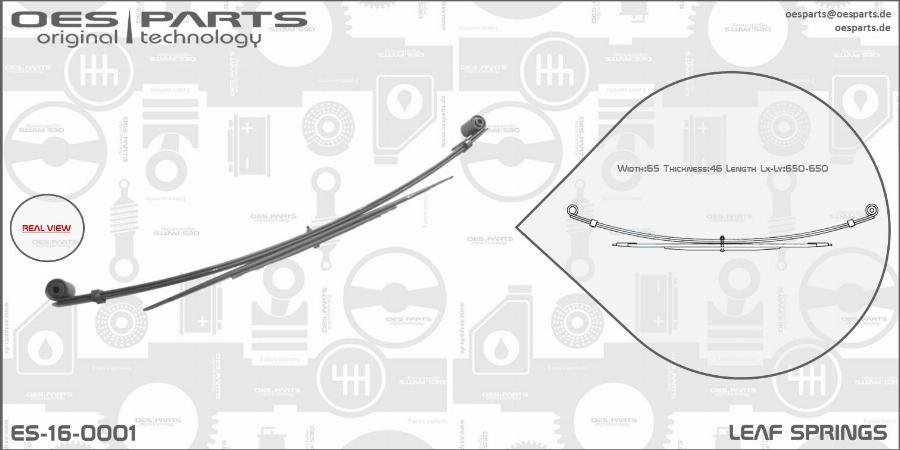 OES PARTS ES-16-0001 - Лист на ресьор vvparts.bg