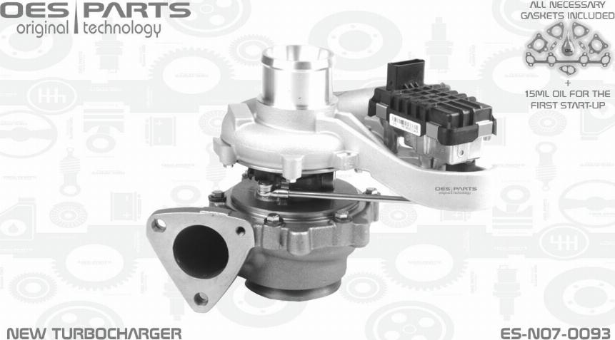 OES PARTS ES-N07-0093 - Турбина, принудително пълнене с въздух vvparts.bg