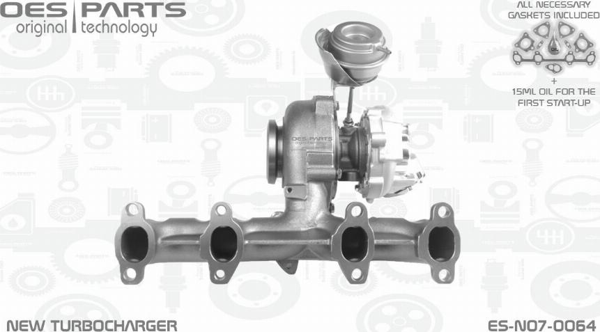 OES PARTS ES-N07-0064 - Турбина, принудително пълнене с въздух vvparts.bg