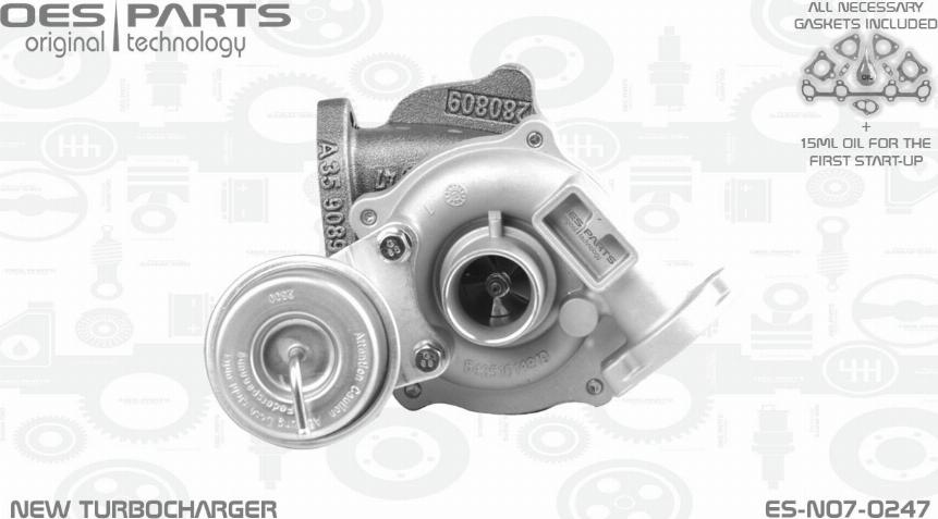 OES PARTS ES-N07-0247 - Турбина, принудително пълнене с въздух vvparts.bg