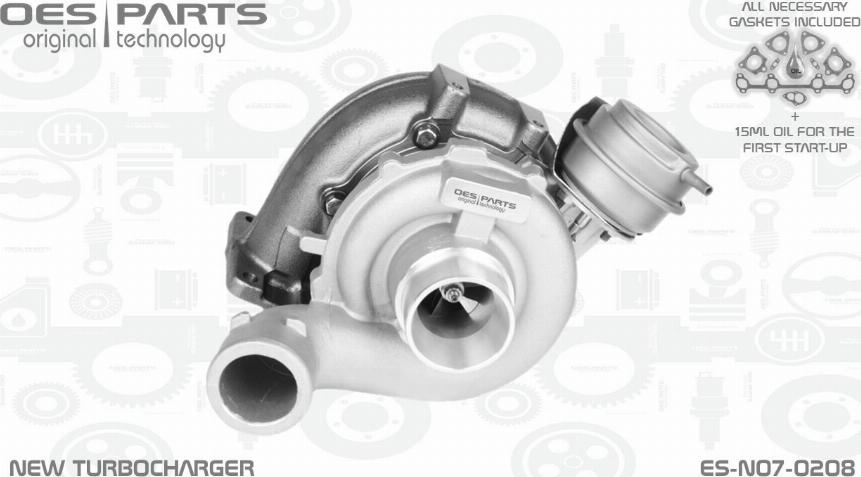 OES PARTS ES-N07-0208 - Турбина, принудително пълнене с въздух vvparts.bg