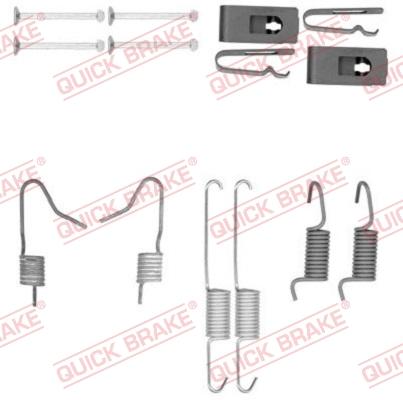 OJD Quick Brake 105-0898 - Комплект принадлежности, челюсти за ръчна спирачка vvparts.bg