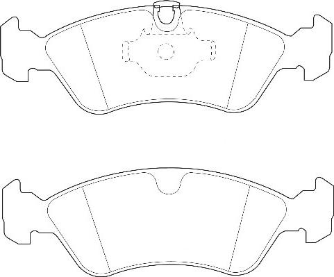 Omnicraft 2134998 - Комплект спирачно феродо, дискови спирачки vvparts.bg