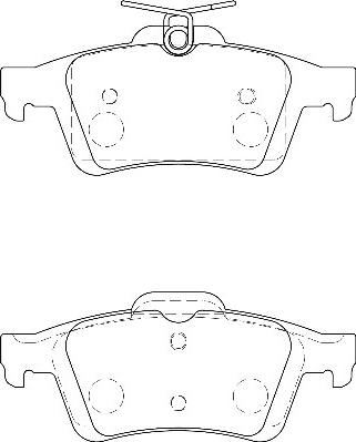 Omnicraft 2135611 - Комплект спирачно феродо, дискови спирачки vvparts.bg