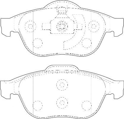 Omnicraft 2135126 - Комплект спирачно феродо, дискови спирачки vvparts.bg