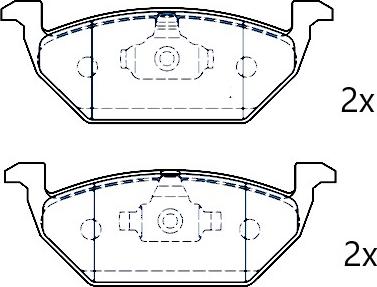 Omnicraft NAMJ2K021ABAA - Комплект спирачно феродо, дискови спирачки vvparts.bg