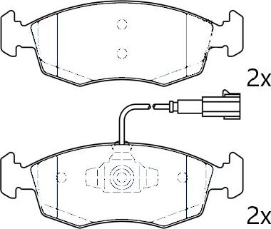 Omnicraft NAMJ2K021AKAA - Комплект спирачно феродо, дискови спирачки vvparts.bg