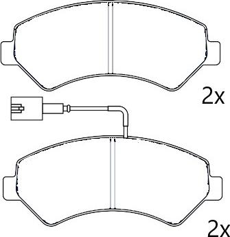 Omnicraft NAMJ2K021FSAA - Комплект спирачно феродо, дискови спирачки vvparts.bg